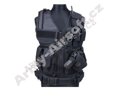 Taktická vesta modulární BLACK - ACM  Airsoft