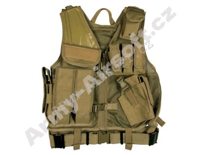 Vesta taktická CROSSDRAW USMC COYOTE  Airsoft