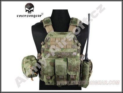 Taktická vesta LBT 6094A s nosičem plátů a třemi sumkami (ATACS-FG) - EMERSON  Airsoft