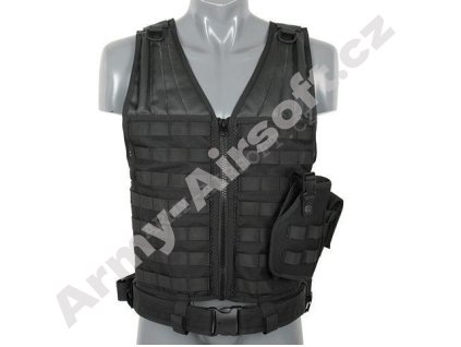 Taktická vesta lehká MOLLE Černá - ACM  Airsoft