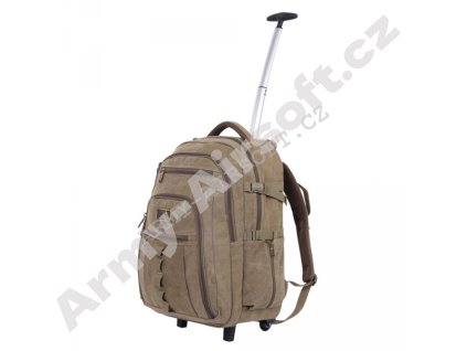 Batoh na kolečkách s rukojetí KHAKI  Army shop