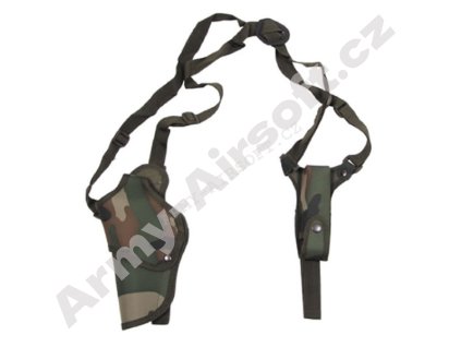 Pouzdro podpažní s kapsou na zásobník levé WOODLAND - MFH  Airsoft