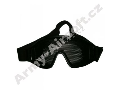 Taktické brýle s mřížkou Battle černé  airsoft