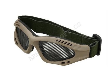 Taktické brýle s mřížkou Ultimate Strike V1 Tan - GFC  airsoft