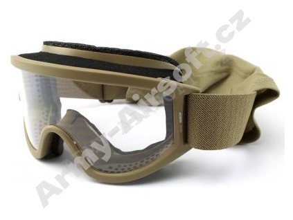 Taktické brýle Land Ops s balistickou odolností TAN čiré, tmavé - ESS  airsoft
