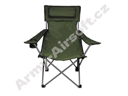 Křeslo skládací DELUX ZELENÉ - MFH  Army shop