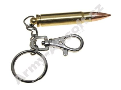 Přívěšek na klíče patrona s karabinou ZLATÝ - MFH  Army shop