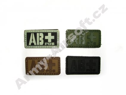 Nášivka krevní skůpiny AB+ PVAC - ACM  Army shop