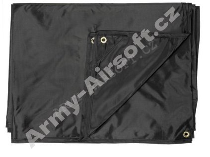 Plachta nepromokavá lehká 3 x 3 m Černá - MFH  Army shop