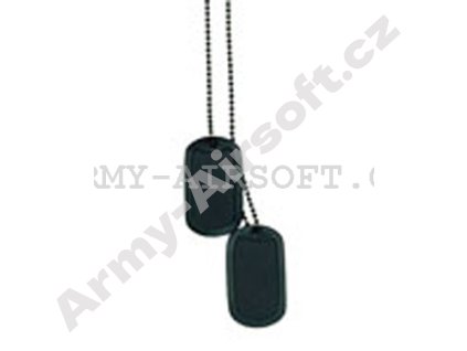 Známky identifikační US 'DOG TAG' s tišítky ČERNÉ  Army shop