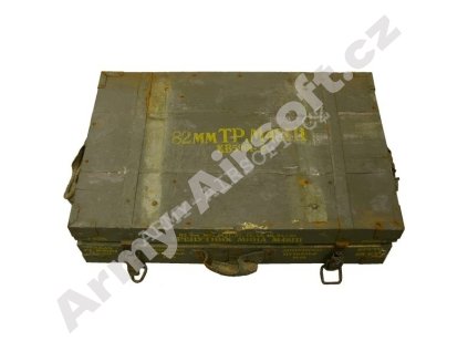 Originalní vojenská dřevěná bedna minometná  Army shop