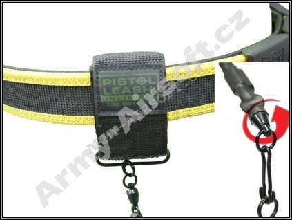 Pojistná šňůra na pistoli černá ACM  Army shop