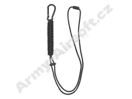 Pojistná šňůra Paracord Černá - Mil-tec  Army shop