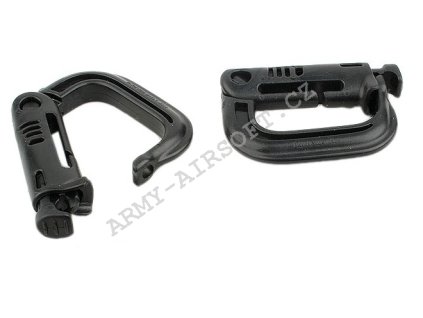 Karabina D-RING 4ks black- ACM  Army shop