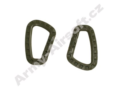 Plastové karabiny set 2ks Zelená - Mil-tec  Army shop