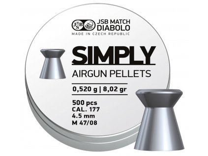 Diabolky Simply 0,520g 500ks cal.4,5mm - JSB  Diabolky