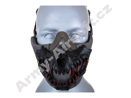 Taktická maska obličeje Glory s 3D tesáky (UPGRADE) - wolf grey  Airsoft