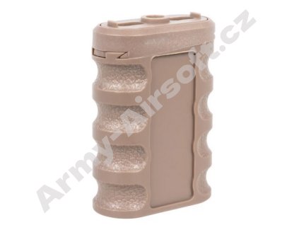 JJ Airsoft úhlový přední grip JA-1394 pro lištu M-LOK/Keymod (nylon) Tan