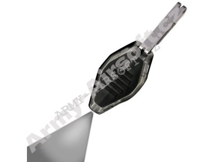 Svítilna MICRO/klíčenka černá/průhledná LED BÍLÁ  Army shop