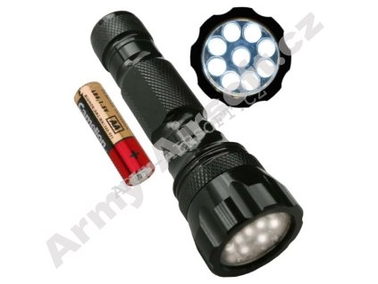 SPY Duralová svítilna s 9x LED diodou  Army shop