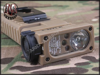 Taktická svítilna LED, 4 barvy, PÍSKOVÁ - Emerson  Army shop