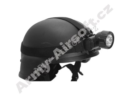 Svítilna čelová 12 LED ČERNÁ  Army shop