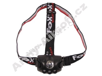 Svítilna čelová 1 Watt Luxeon 1x LED BÍLÁ 2x LED ČERVENÁ  Army shop