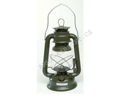 Petrolejová lampa 28cm U.S. ZELENÁ  Army shop