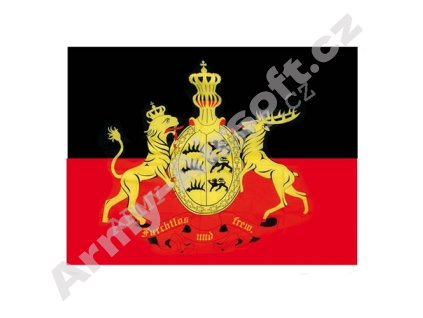 Vlajka WÜRTTEMBEGSKO s emblemem  Army shop