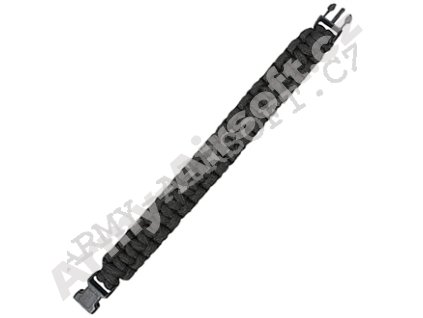 Náramek Paracord ČERNÝ - Rothco  airsoft