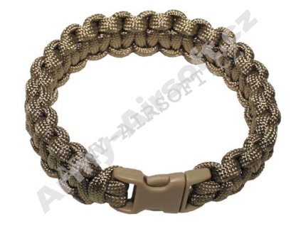 Náramek Paracord 19mm PÍSKOVÝ  airsoft