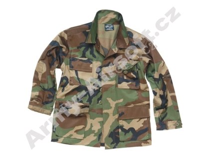 Blůza dětská US typ BDU polní WOODLAND - MIL-TEC  Maskáče