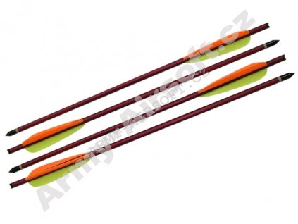 Šíp duralový 20'' HalfMoon červený 1ks  Kuše