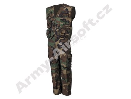 Komplet dětský vesta+kalhoty WOODLAND  Maskáče