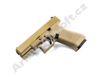 Airsoftová pistole R19 XL (G003VXB-TAN) Gen5, kovový závěr, celopískový, blowback - WE  Airsoft