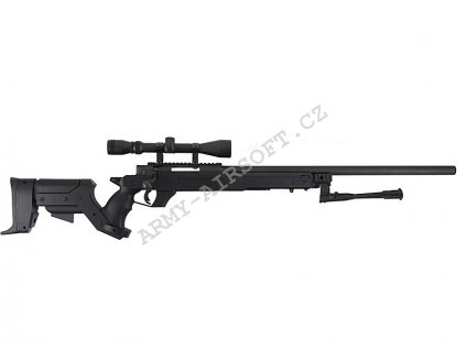 Airsoft Sniper MB-04D + optika + dvojnožka - Well  Airsoft