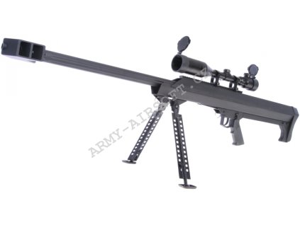 M99-01 Barrett, celokov, optika 3-9x50E + dvojnožka  Airsoft