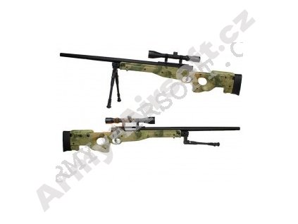 SAG L96 Sniper UPGRADE + optika + dvojnožka - AT FG  Airsoft