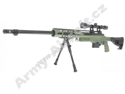 MB4412D + optika a dvojnožka - olivová  Airsoft