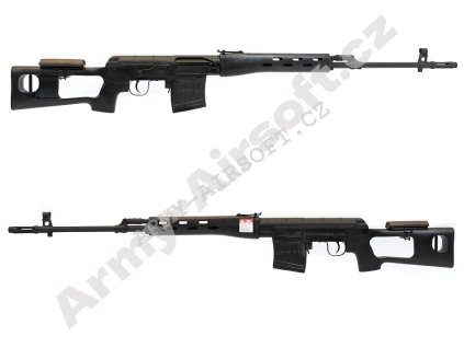 Airsoft Sniper SVD GBB - černý - celokov, blowback - AimTop  Airsoft