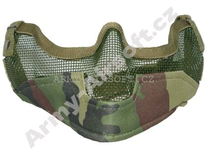 Mřížkový Face protector - Woodland - ACM  Airsoft