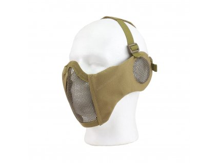ASG face protector mřížkový s chrániči uší Pískový - ASG