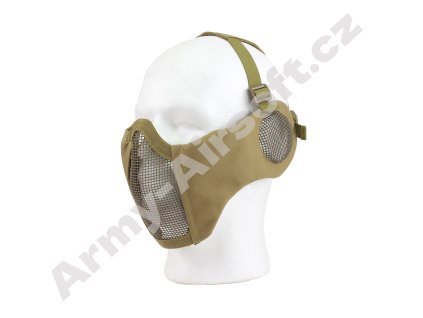 ASG face protector mřížkový s chrániči uší Pískový - ASG  Airsoft