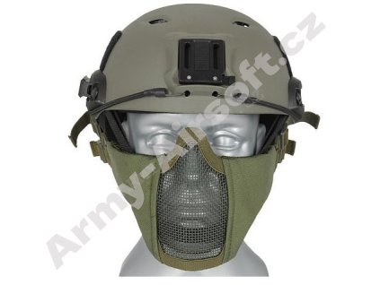 Maska ocelová v.2 s uchycením na helmu OD - ACM  Airsoft