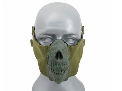 Maska na obličej SKULL Olive - CS