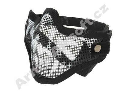 Mřížový face protector Skull v1 Black  Airsoft