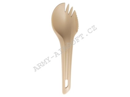 Lžíce, vidlička, nůž 3v1 SPORK WILDO® PÍSKOVÁ  Army shop