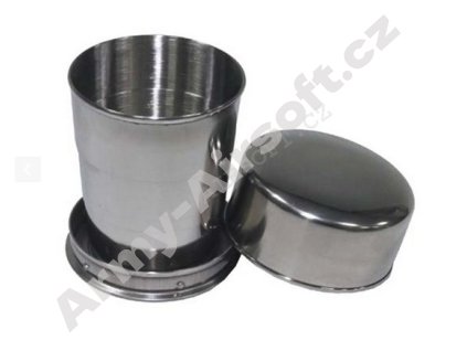 Pohárek na pití skládací 15 cl STŘÍBRNÝ - MFH  Army shop