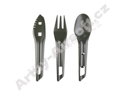 Příbor sada 3ks zelené - Wildo  Army shop