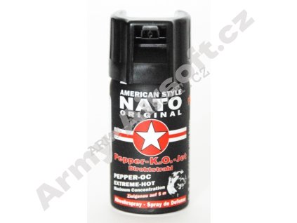 Obranný sprej NATO PEPPER černý - 40ml  Obrana